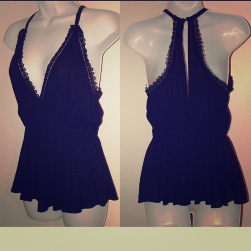 Kendall & Kylie Plunging V-Neck Festival Top